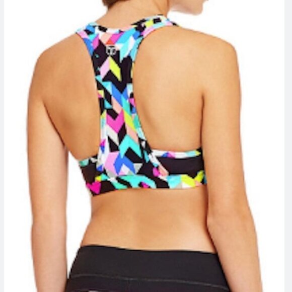 Trina Turk Sports Bra Black & Multicolor Size: S - Picture 2 of 4
